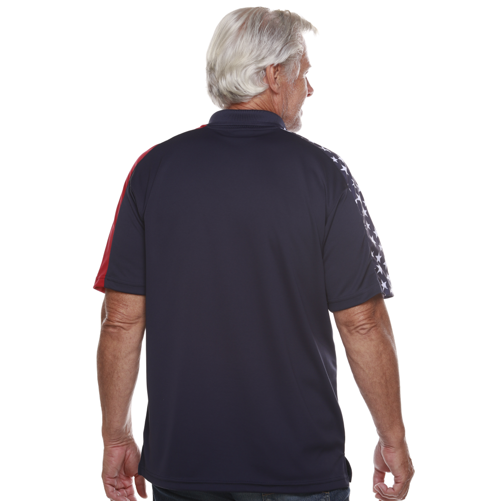 Men's Made in USA Stars and Stripes Performance Polo Shirt