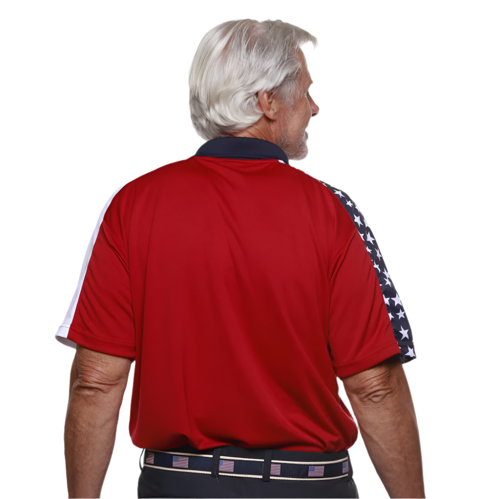 Men's Made in USA Stars and Stripes Performance Polo Shirt