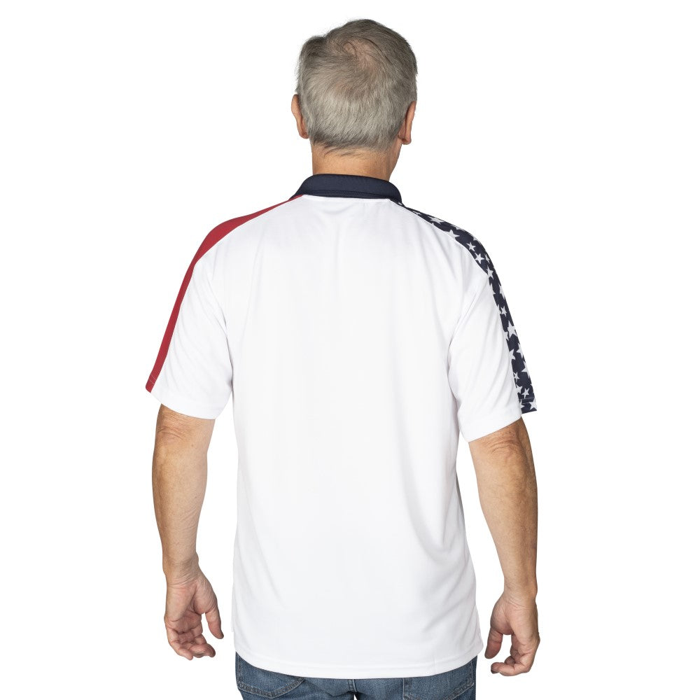 Men's Made in USA Stars and Stripes Performance Polo Shirt