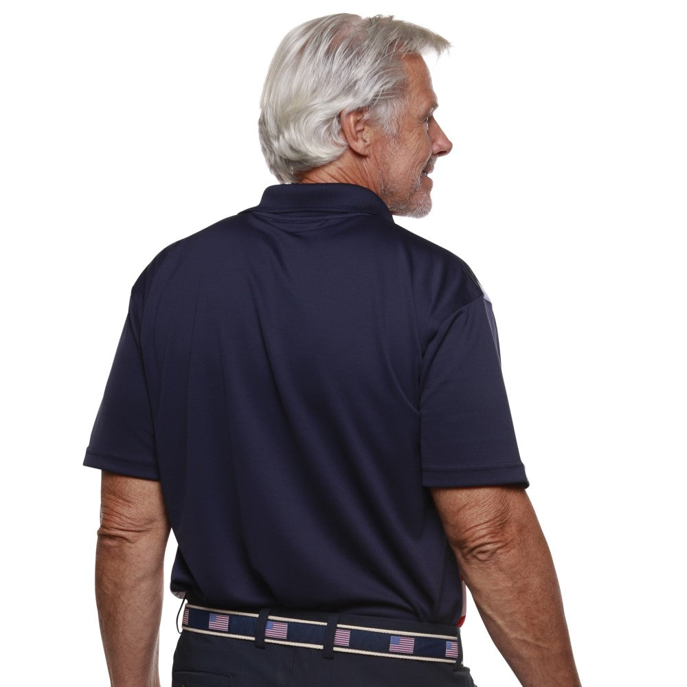 Men's Made in USA Stars and Stripes Diagonal Performance Polo Shirt