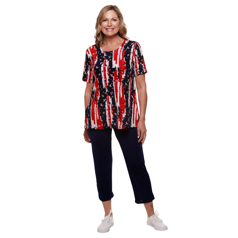 Women's Made in USA Liberty's Embrace Short Sleeve Tunic