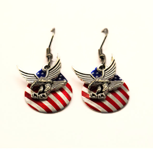 Made in USA American Flag Earrings