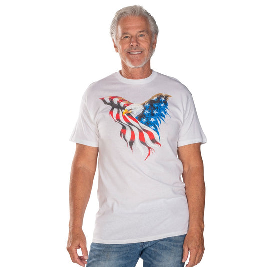 Made in USA Proud Eagle 100% Cotton T-Shirt