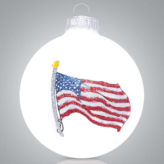 Made in USA Hand Painted Glass Ornament