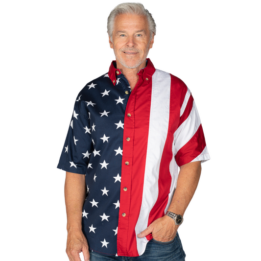 Men's Freedom Cotton Button-Down Shirt